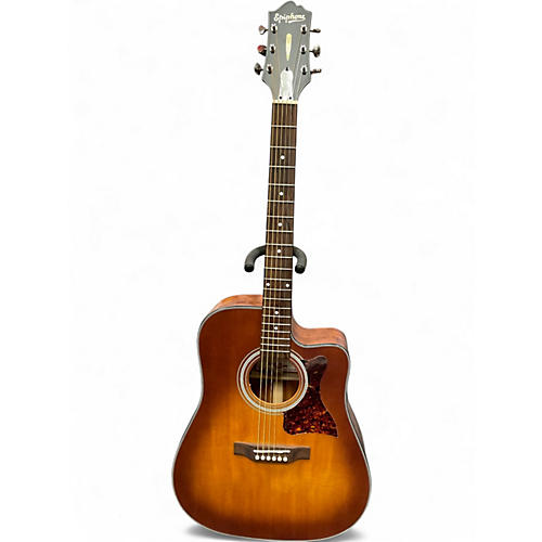 Used Epiphone DR400 MASTERBUILT Tobacco Burst Acoustic Electric Guitar Tobacco Burst