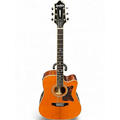 Used Epiphone DR500MCE Masterbuilt Natural Acoustic Electric Guitar