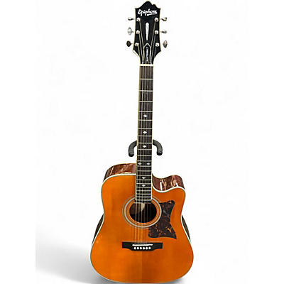 Used Epiphone DR500MCE Masterbuilt Natural Acoustic Electric Guitar