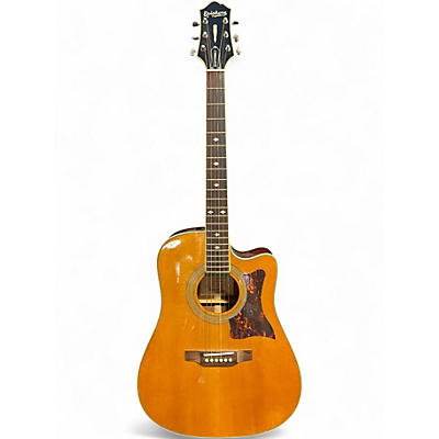 Used Epiphone DR500MCE Masterbuilt Natural Acoustic Electric Guitar