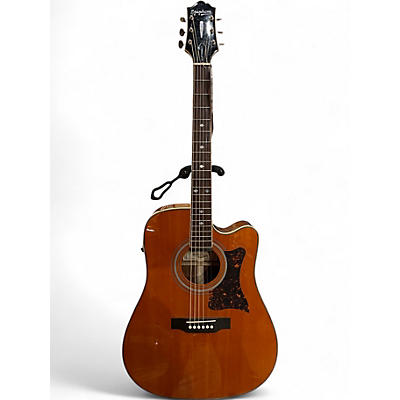 Used Epiphone DR500MCE Masterbuilt Natural Acoustic Electric Guitar
