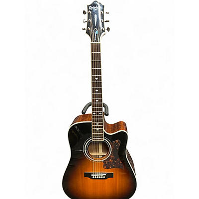 Used Epiphone DR500MCE Masterbuilt Sunburst Acoustic Electric Guitar