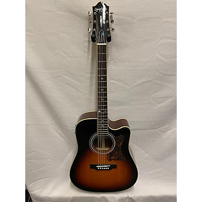 Epiphone Used Epiphone DR500MCE Masterbuilt Tobacco Burst Acoustic Electric Guitar