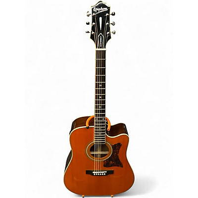 Used Epiphone DR500MCE Masterbuilt Vintage Natural Acoustic Electric Guitar