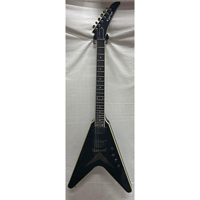 Epiphone Used Epiphone Dave Mustaine Flying V Custom Black Metallic Solid Body Electric Guitar