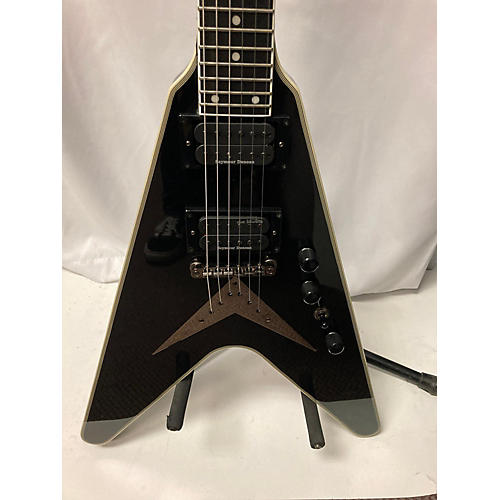 Epiphone Used Epiphone Dave Mustaine Flying V Custom Level 1 Metallic Black Solid Body Electric Guitar Metallic Black