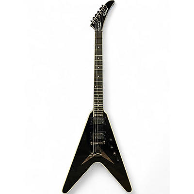 Used Epiphone Dave Mustaine Signature Flying V Custom Black Metallic Solid Body Electric Guitar
