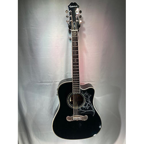 Epiphone Used Epiphone Dave Navarro Signature Ebony Acoustic Electric Guitar Ebony