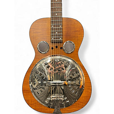 Used Epiphone Dobro Houndog Deluxe with Pickup Natural Flame Resonator Guitar