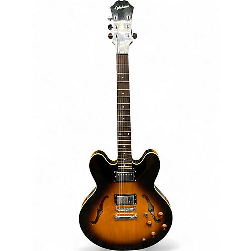 Used Epiphone Dot 2 Tone Sunburst Hollow Body Electric Guitar 2 Tone Sunburst