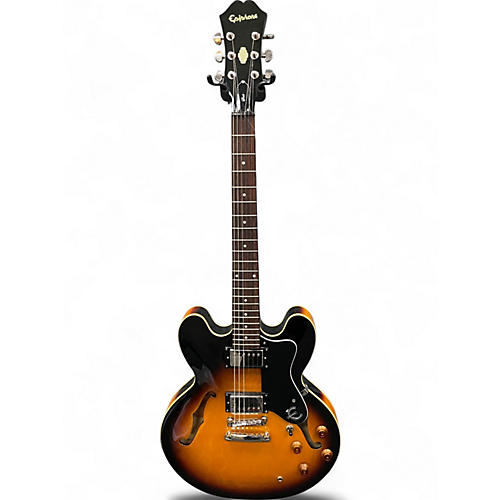 Used Epiphone Dot 2 Tone Sunburst Hollow Body Electric Guitar 2 Tone Sunburst