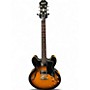 Used Epiphone Dot 2 Tone Sunburst Hollow Body Electric Guitar 2 Tone Sunburst