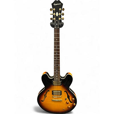 Used Epiphone Dot Deluxe 2 Color Sunburst Hollow Body Electric Guitar