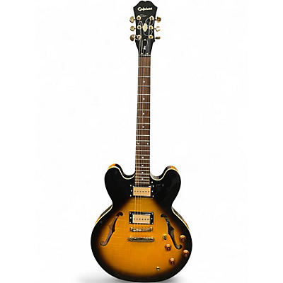 Used Epiphone Dot Deluxe Flametop 2 Color Sunburst Hollow Body Electric Guitar