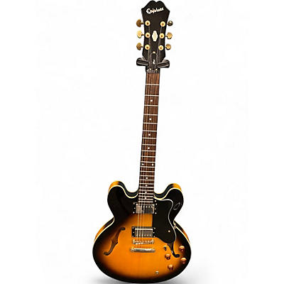 Used Epiphone Dot Deluxe Flametop 2 Color Sunburst Hollow Body Electric Guitar