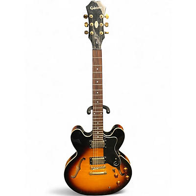 Used Epiphone Dot Deluxe Flametop 2 Color Sunburst Hollow Body Electric Guitar