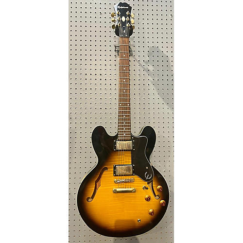 Epiphone Used Epiphone Dot Deluxe Flametop 2 Tone Sunburst Hollow Body Electric Guitar 2 Tone Sunburst