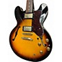 Used Epiphone Dot Deluxe Flametop 2 Tone Sunburst Hollow Body Electric Guitar 2 Tone Sunburst