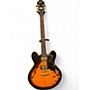 Used Epiphone Dot Deluxe Flametop  2 Tone Sunburst Hollow Body Electric Guitar 2 Tone Sunburst