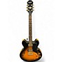 Used Epiphone Dot Deluxe Flametop BURST Hollow Body Electric Guitar BURST