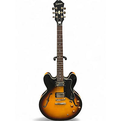 Used Epiphone Dot Deluxe Flametop Sunburst Hollow Body Electric Guitar