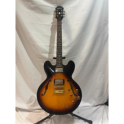 Epiphone Used Epiphone Dot Deluxe Flametop Tobacco Sunburst Hollow Body Electric Guitar