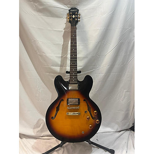 Epiphone Used Epiphone Dot Deluxe Flametop Tobacco Sunburst Hollow Body Electric Guitar Tobacco Sunburst