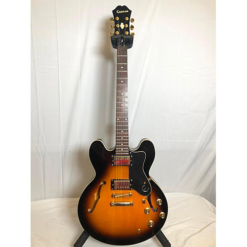 Epiphone Used Epiphone Dot Deluxe Flametop Vintage Sunburst Hollow Body Electric Guitar Vintage Sunburst