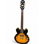 Used Epiphone Dot Deluxe Flametop Vintage Sunburst Hollow Body Electric Guitar Vintage Sunburst
