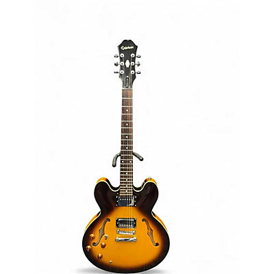 Used Epiphone Dot Left Handed Vintage Sunburst Hollow Body Electric Guitar