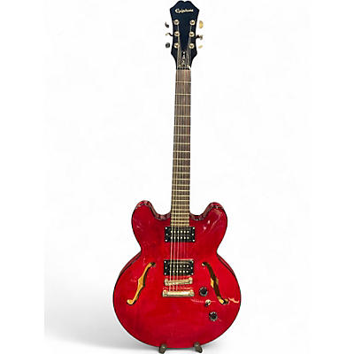 Used Epiphone Dot Studio Red with Black Bevels Hollow Body Electric Guitar