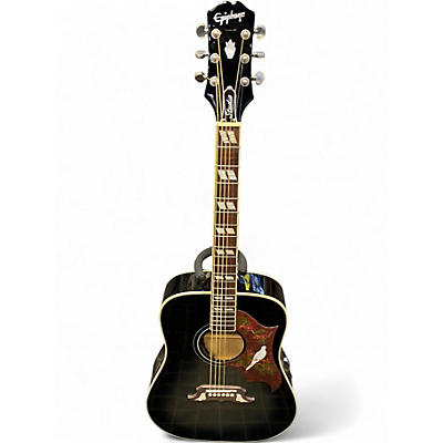 Used Epiphone Dove Black Acoustic Guitar