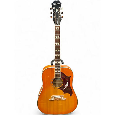 Used Epiphone Dove Pro 2 Color Sunburst Acoustic Electric Guitar