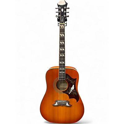 Used Epiphone Dove Pro Cherry Sunburst Acoustic Electric Guitar