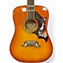 Used Epiphone Used Epiphone Dove Pro Orange Acoustic Electric Guitar Orange