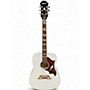 Used Epiphone Dove Pro White Acoustic Electric Guitar White