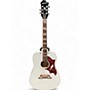 Used Epiphone Dove Pro White Acoustic Electric Guitar White