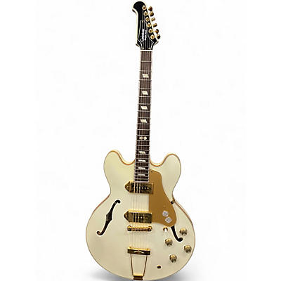 Used Epiphone Dwight DT Casino Jackpot white Hollow Body Electric Guitar