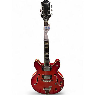 Used Epiphone EA-250 Candy Red Burst Hollow Body Electric Guitar