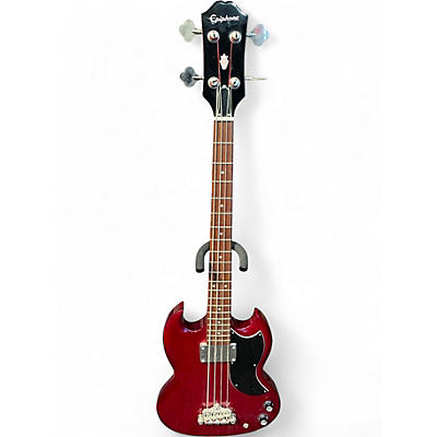Used Epiphone EB-0 Cherry Electric Bass Guitar