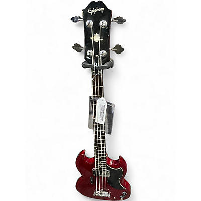 Used Epiphone EB0 Cherry Electric Bass Guitar