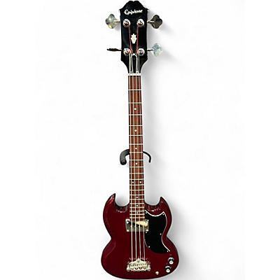 Used Epiphone EB0 Cherry Electric Bass Guitar