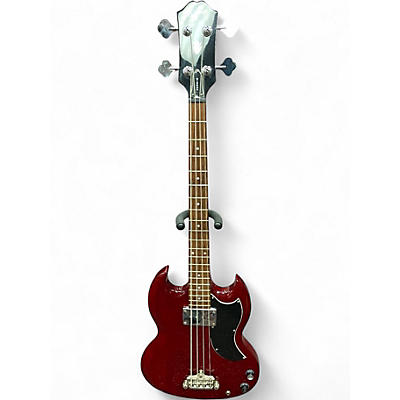 Used Epiphone EB0 Cherry Electric Bass Guitar
