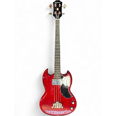 Used Epiphone EB0 Wine Red Electric Bass Guitar