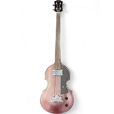 Used Epiphone EB1 Fretless Trans Red Electric Bass Guitar