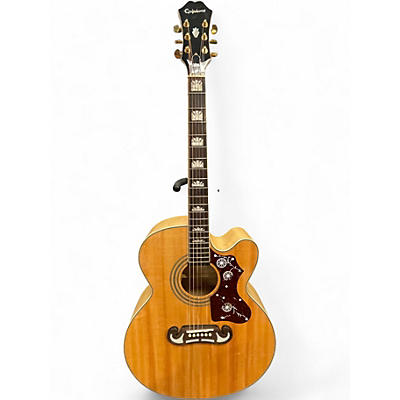 Used Epiphone EJ-200SCE/N Natural Acoustic Electric Guitar