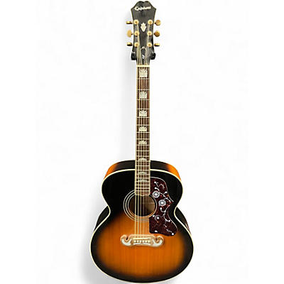 Used Epiphone EJ200 2 Color Sunburst Acoustic Guitar