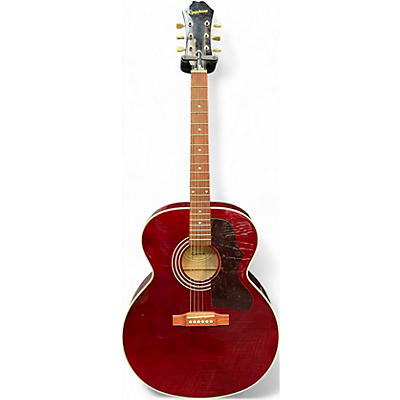 Epiphone Used Epiphone EJ200 Artist Trans Red Acoustic Guitar