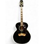 Used Epiphone EJ200 Black Acoustic Guitar Black
