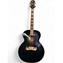 Used Epiphone EJ200 Black Acoustic Guitar Black